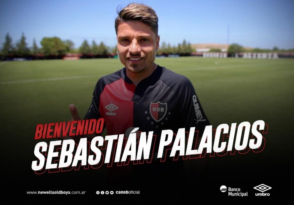 Sebastián Palacios probará suerte en Newell's. Twitter/CANOBoficial