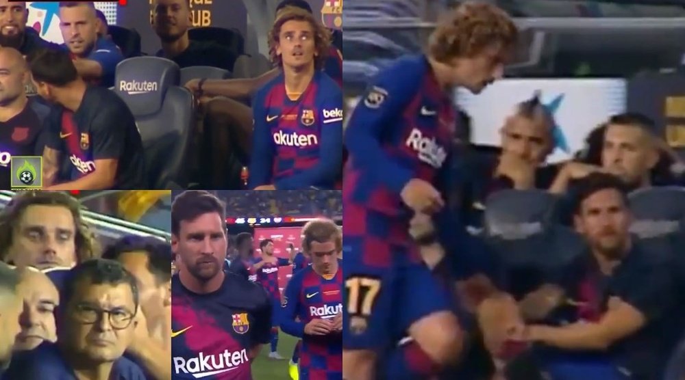Griezmann et Messi ne se sont montrés aucun geste d'affection. Captures/Jugones