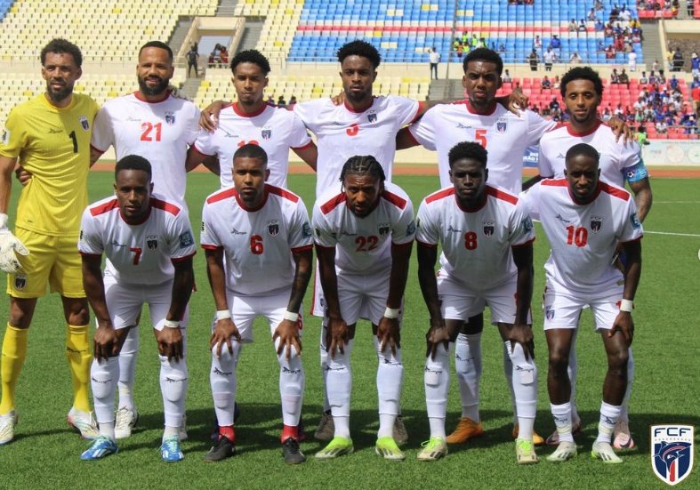 A Seleção de Cabo Verde, antes da partida contra a Líbia. Captura de tela/ Instragram @fcfcomunica