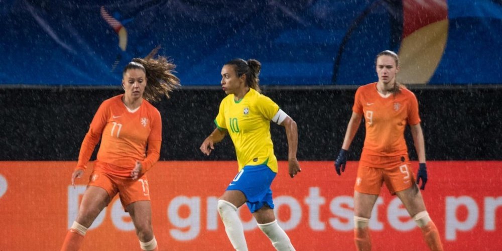 Seleções femininas de Brasil e Holanda empatam em 0 a 0. A2M/CBF