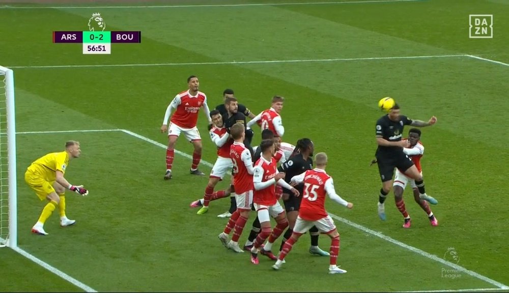 Bournemouth enfonce le clou et éloigne Arsenal du titre. Screenshot/DAZN