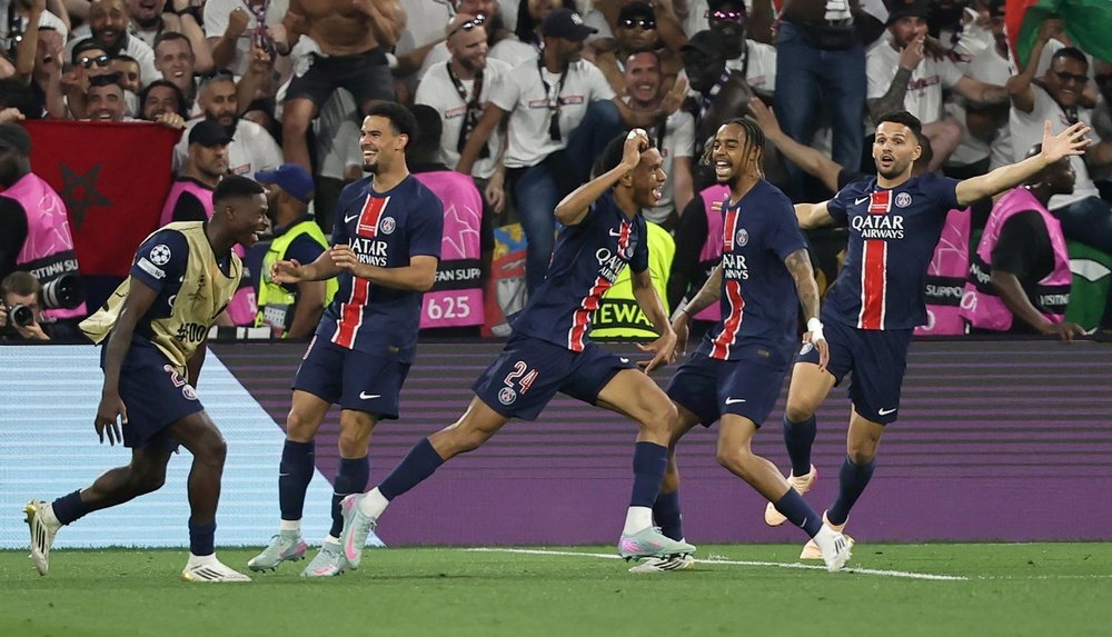 El PSG logró la mayor goleada en una final de Champions de la historia. Captura/Movistar