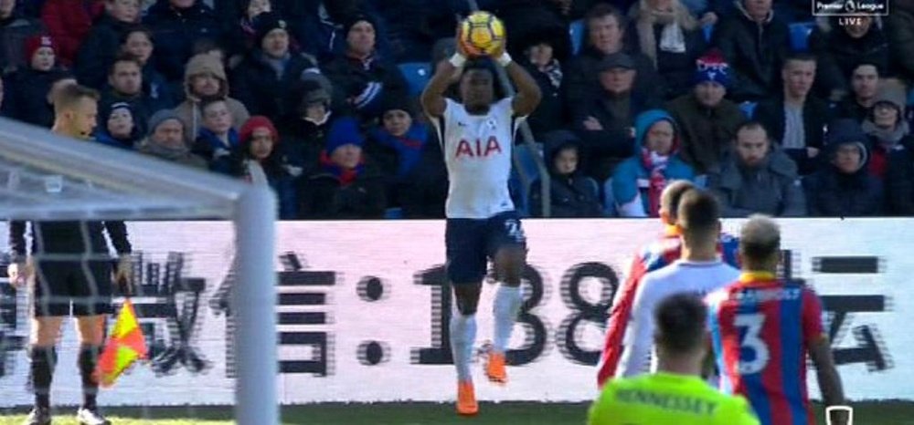 Aurier committed a hat-trick of foul throws against Crystal Palace. Sky Sports