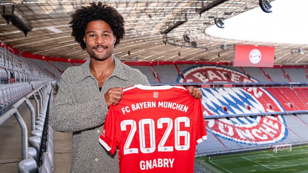 Gnabry compromete-se com o Bayern até 2026.AFP