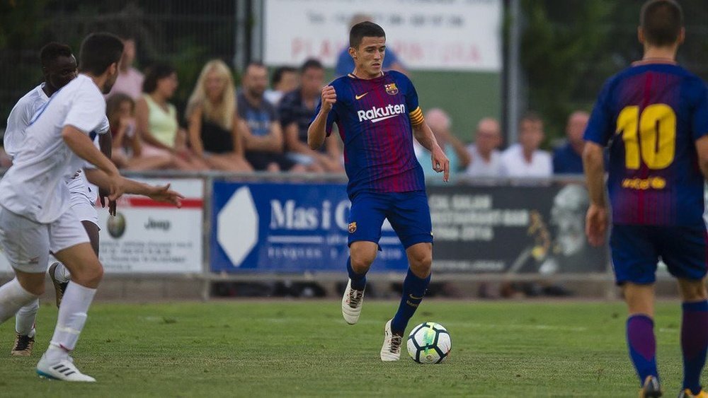 Sergi Palencia, lesionado en el Barça. FCBarcelona-Masia