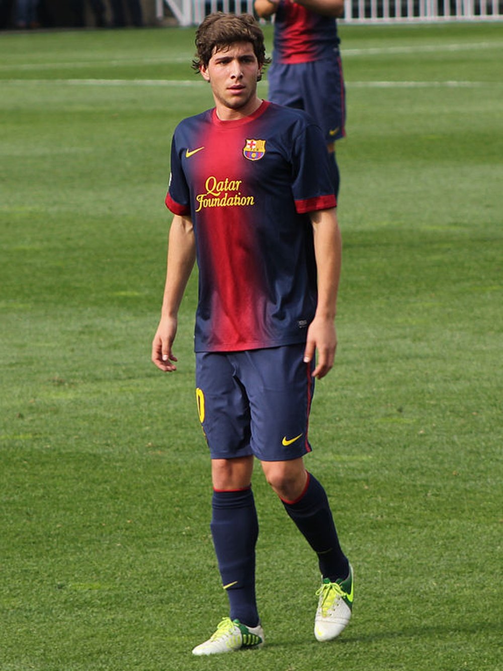 Sergi Roberto, jugador del FC Barcelona, en un partido del club azulgrana de la temporada 2012-13. Castroquini.