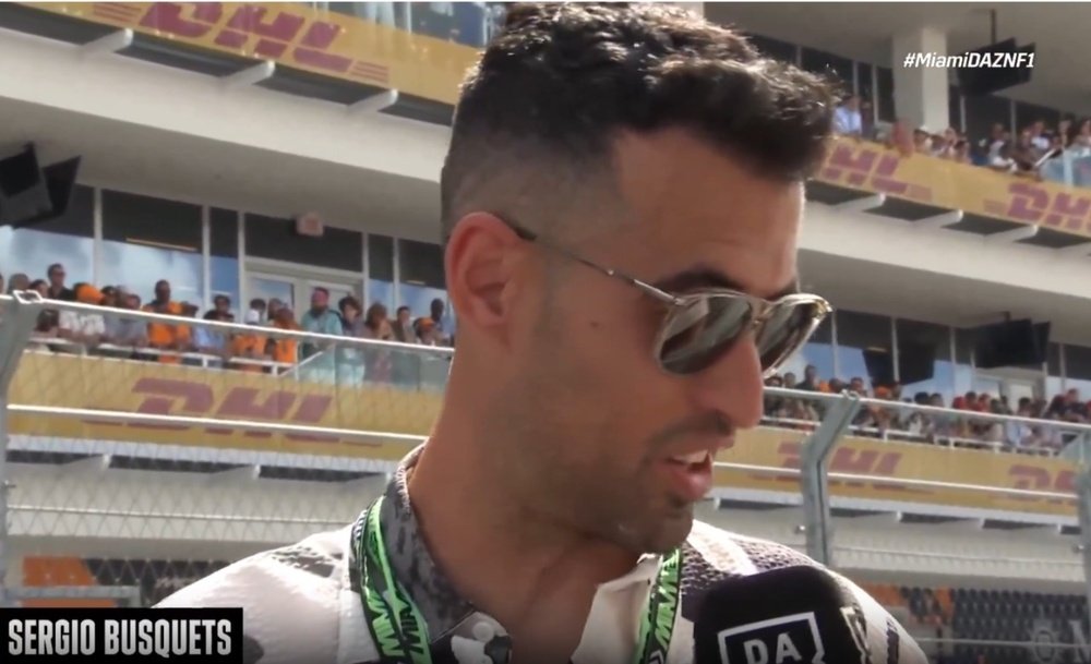 Busquets spoke about Xavi and Barcelona on Sunday. Screenshot/DAZN