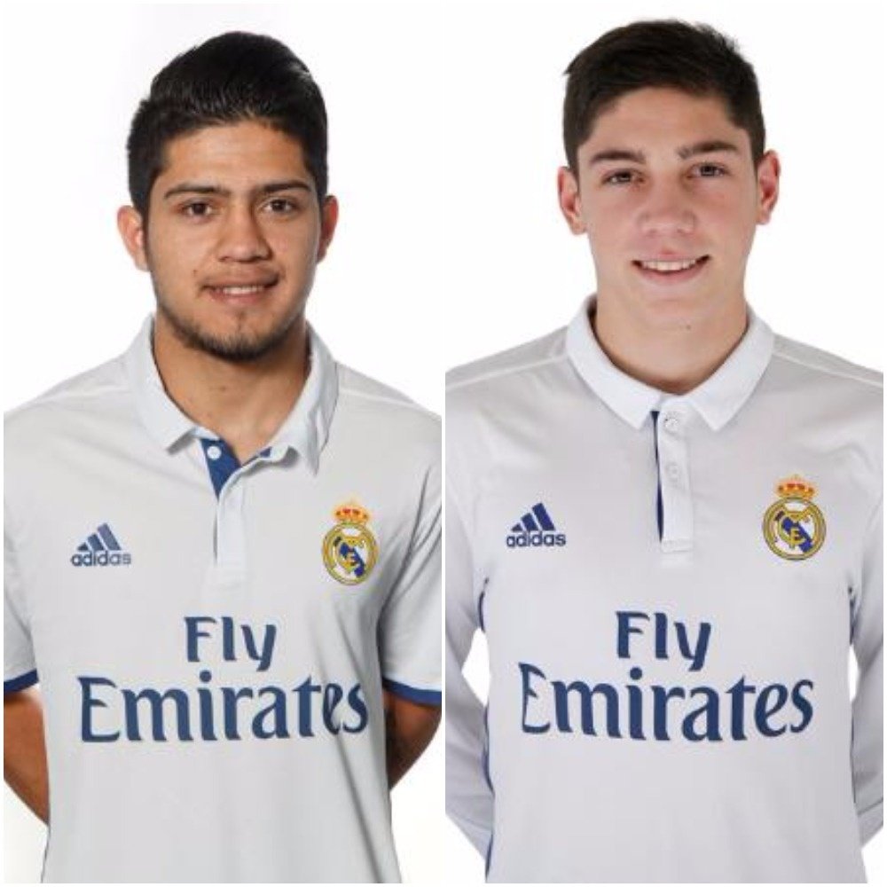 Sergio Díaz y Federico Valverde, dos jóvenes promesas del Real Madrid. BeSoccer