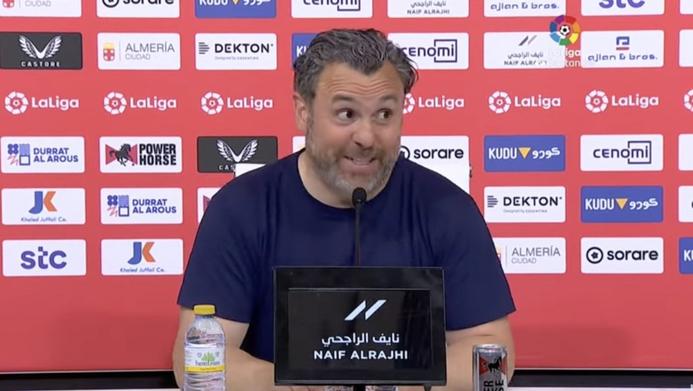Sergio habló en rueda de prensa tras el empate ante el Almería. Captura/LaLiga