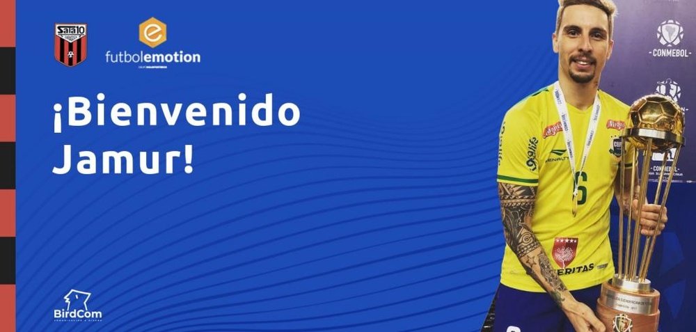 Sergio Jamur, nuevo jugador del Fútbol Emotion Zaragoza. Twitter/ADSala10