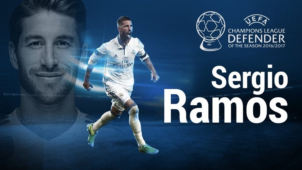 Sergio Ramos ganó el premio a mejor defensor de la pasada Champions League. UEFA