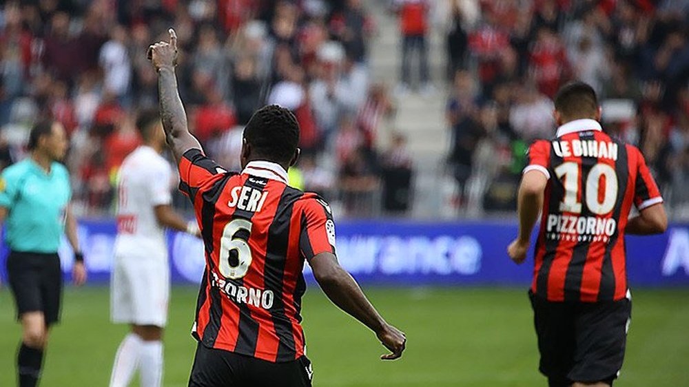 Le milieu de terrain ivoirien de Nice, Jean Michaël Seri. AFP