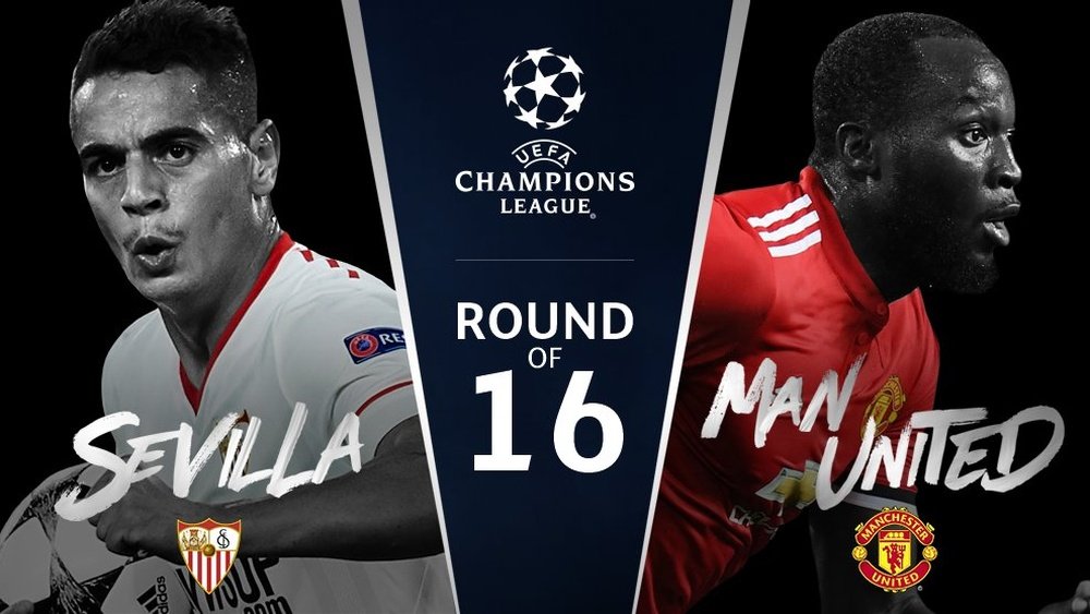 Sevilla-United nas oitavas de final da Champions. AFP