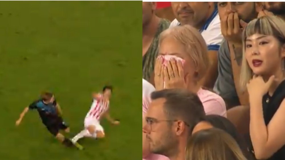 Shoya Nakajima was sent off seconds after coming on in Turkey. Screenshot/beINSports