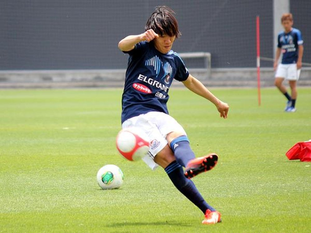 Shunsuke Nakamura, durante un entrenamiento del Yokohama Marinos. FMarinos