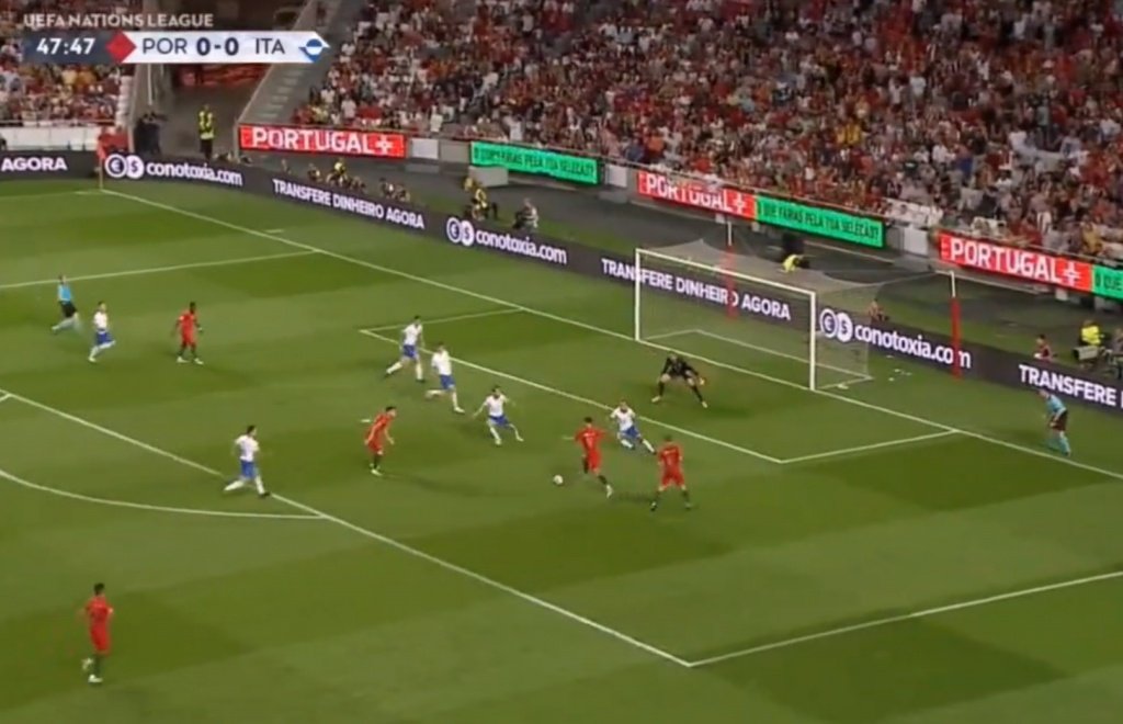 Silva scored his 13th Portugal goal. Screenshot/Sky Sports