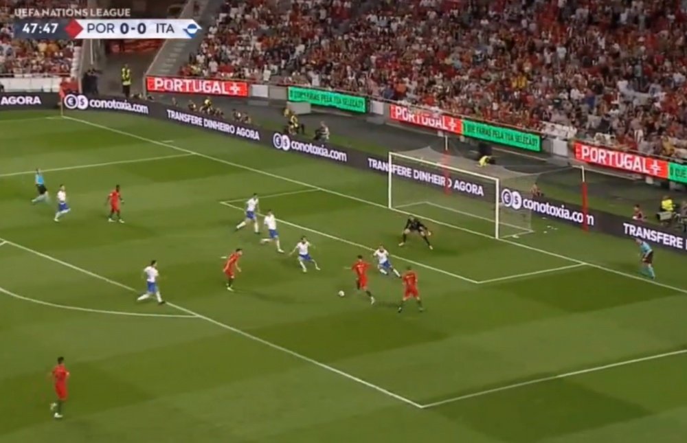 Silva scored his 13th Portugal goal. Screenshot/Sky Sports