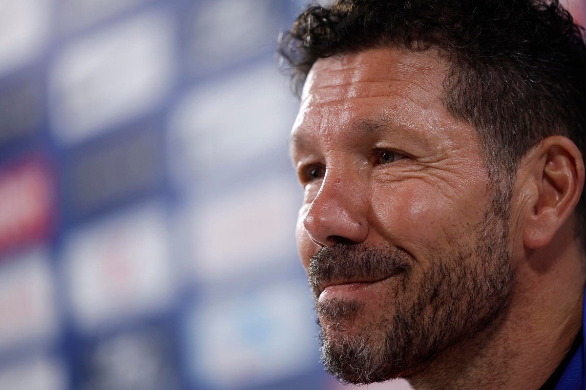 Simeone, en la previa del Atleti-Celta. EFE