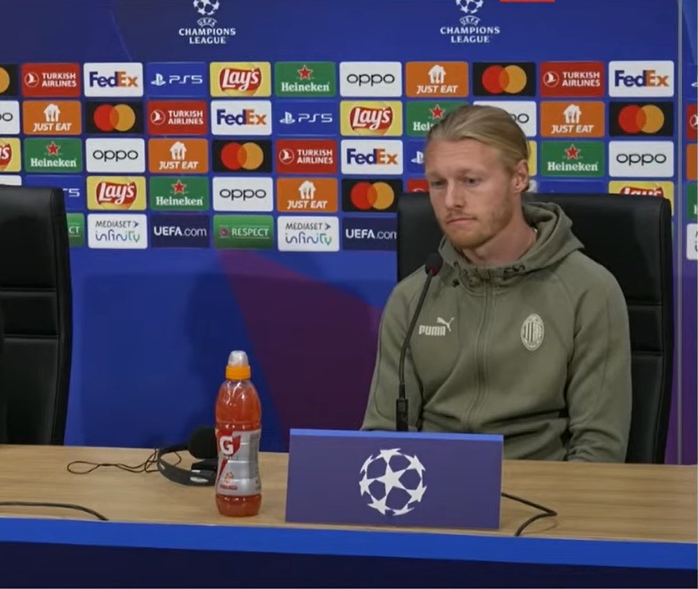 Kjaer analizó el partido ante el Nápoles. Captura/MilanTV