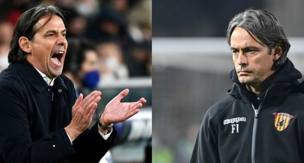 Otro cara a cara entre los Inzaghi en su nueva vida como técnicos. AFP