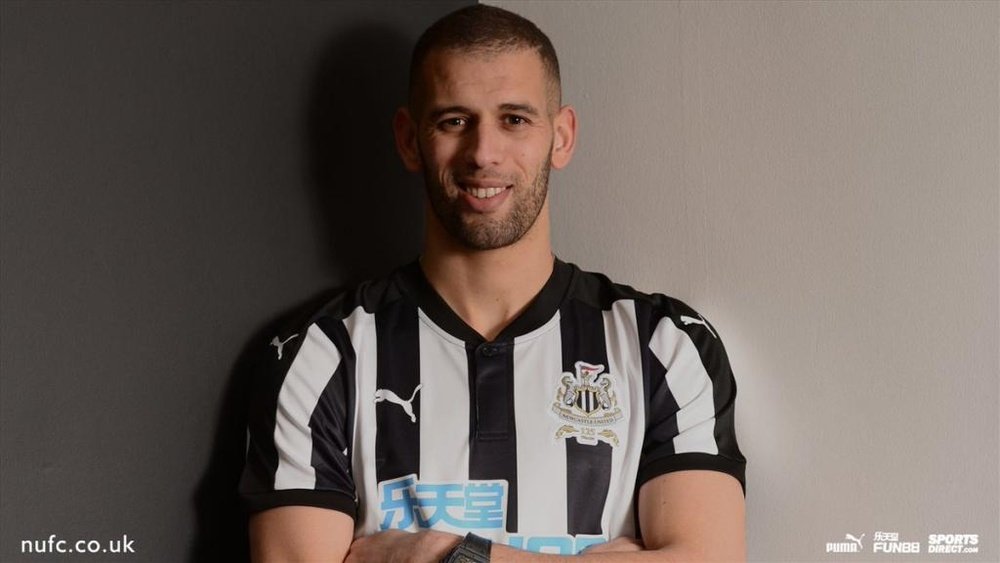 Slimani signed in January. Newcastle