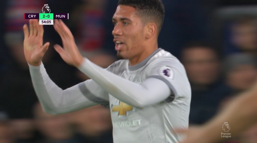 Smalling scored for Manchester United against Crystal Palace. Movistar+