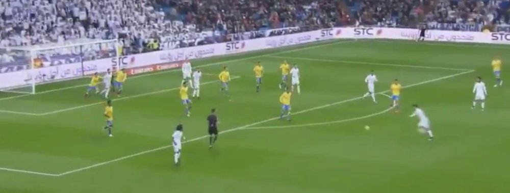 Snapshot of Asensio's stunning goal against Las Palmas. Twitter