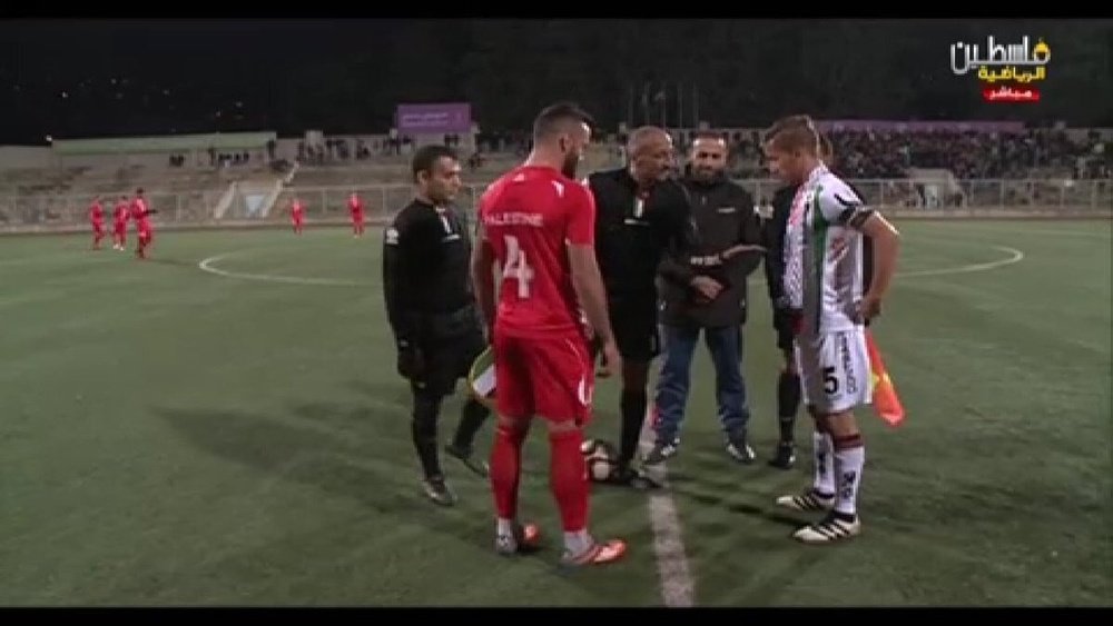 Sorteo de campos en el duelo entre Palestino y la Selección Palestina. Twitter