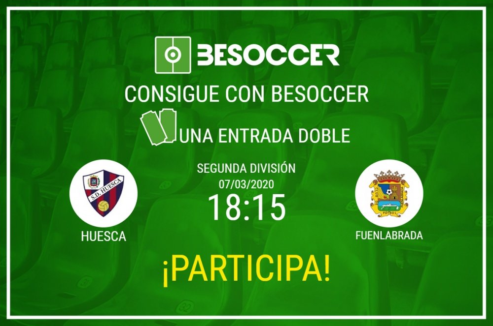 Consigue una entrada doble para el SD Huesca-Fuenlabrada. BeSoccer