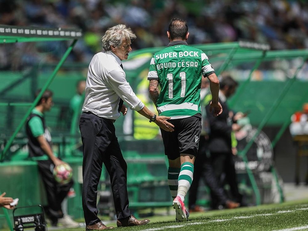 Le joueur du CP Sporting, Jorge Jesus, lors d'un match de la ligue portugaise. Twitter
