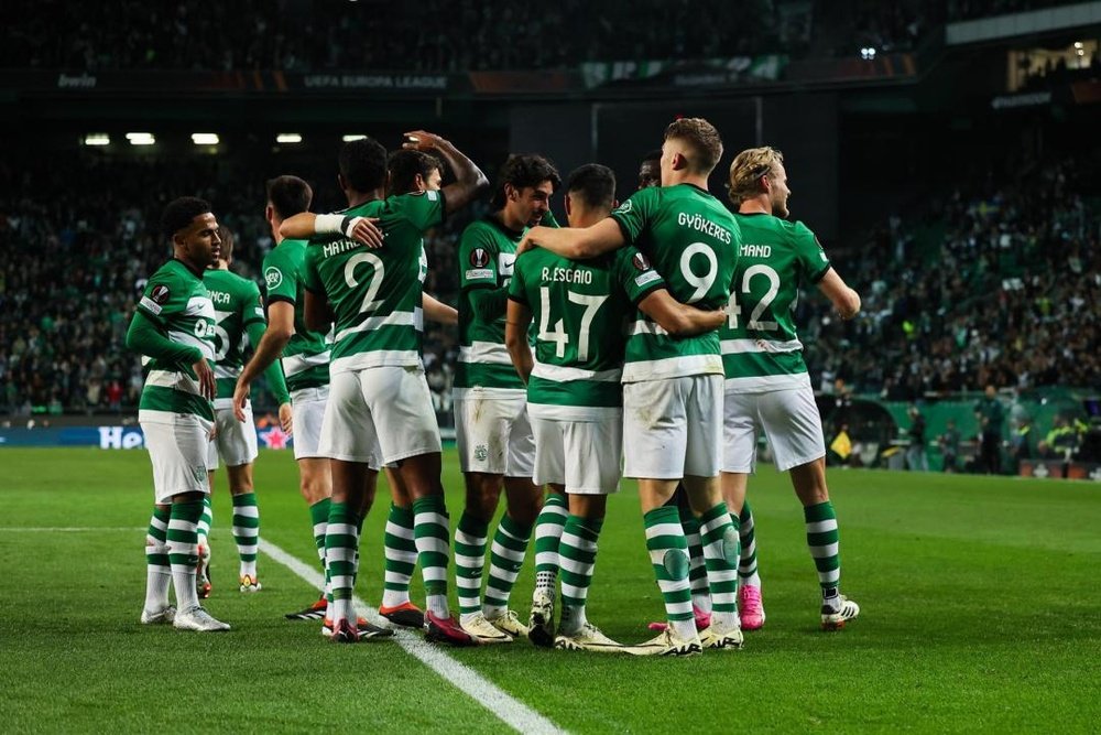 El Sporting CP avanzó a los octavos de final de la Europa League. EFE