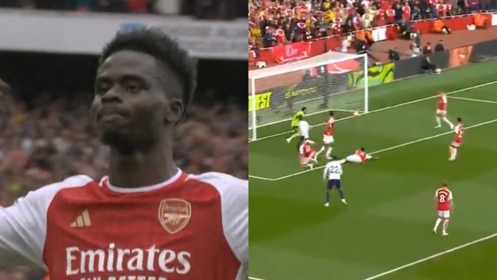 Arsenal managed to dominate the first half successfully. Screenshots/DAZN