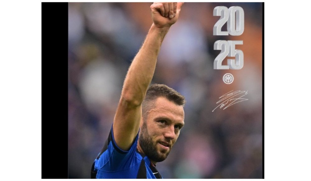 Stefan De Vrij ha rinnovato con l'Inter fino al 2025. @Inter