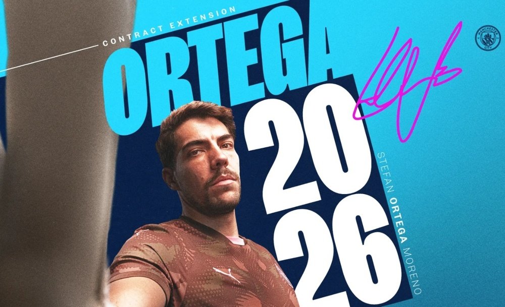 Ortega will play for Manchester City until 2026. Screenshot/ManCity