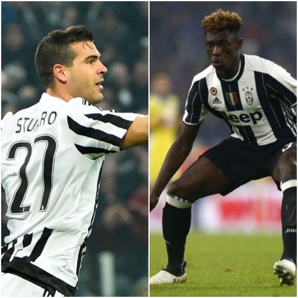 Les deux jeunes joueurs de la Juventus : Stefano Stuararo et Moise Kean. AFP/Besoccer