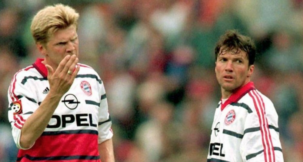 Effenberg y Matthäus, en un choque del Bayern de Múnich. FCBayern