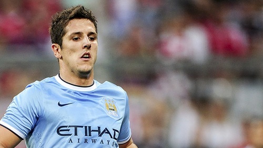 Stevan Jovetic, playing with Manchester City. MCFC