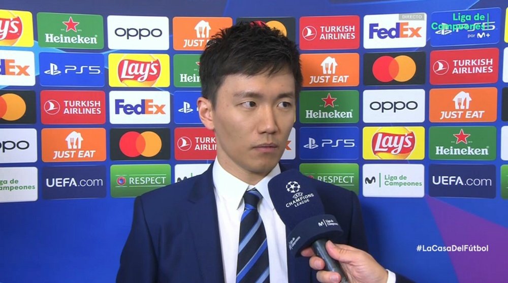 Steven Zhang après Inter-Milan. Capture/MovistarLigadeCampeones