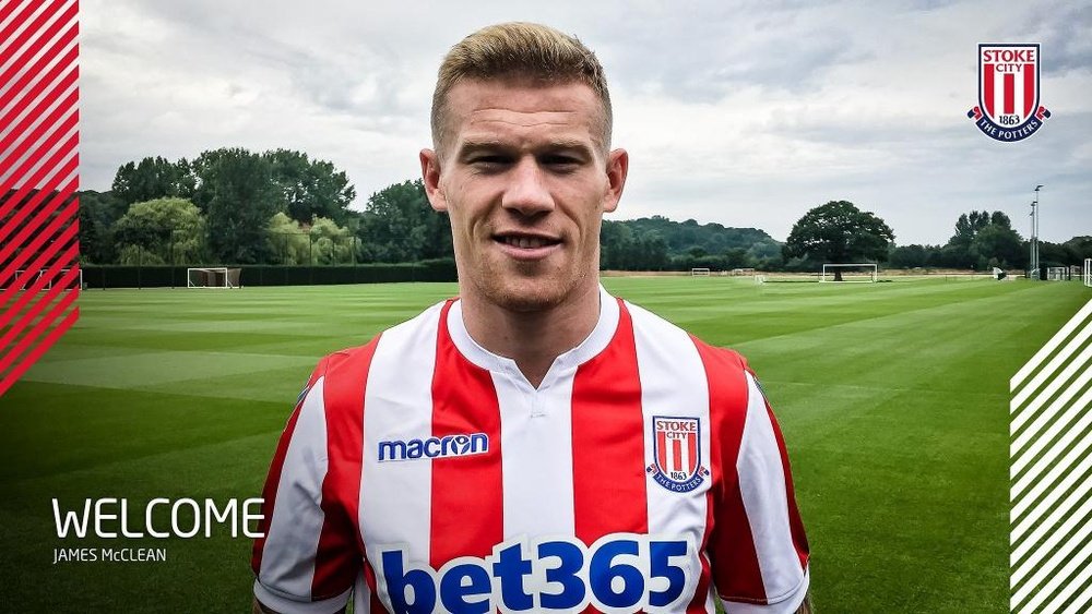 McClean has signed a four-year deal in the Potteries. Twitter/StokeCityFC