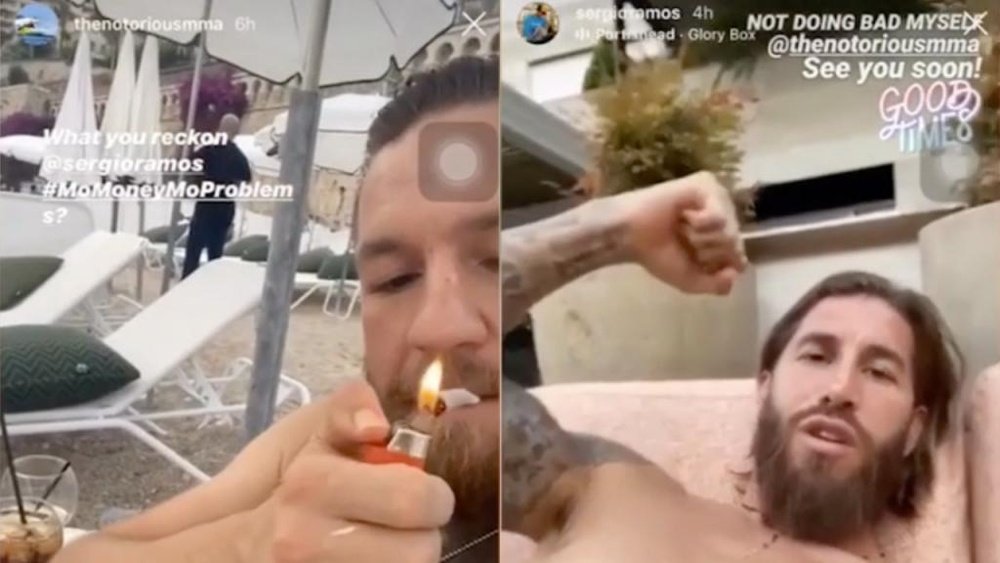 McGregor y Ramos interactuaron. Capturas/Instagram/thenotoriousmma/sergioramos