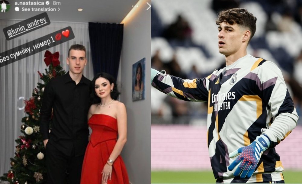 La esposa de Lunin le apoyó frente a Kepa. Captura/Instagram/a.nastasica-EFE