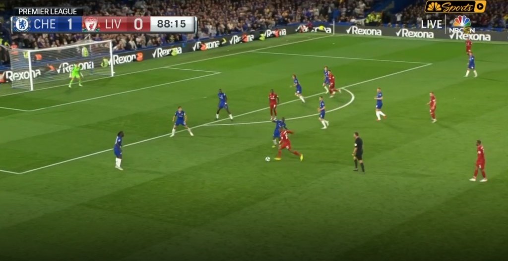 Sturridge scored his 50th career goal. Screenshot/NBC