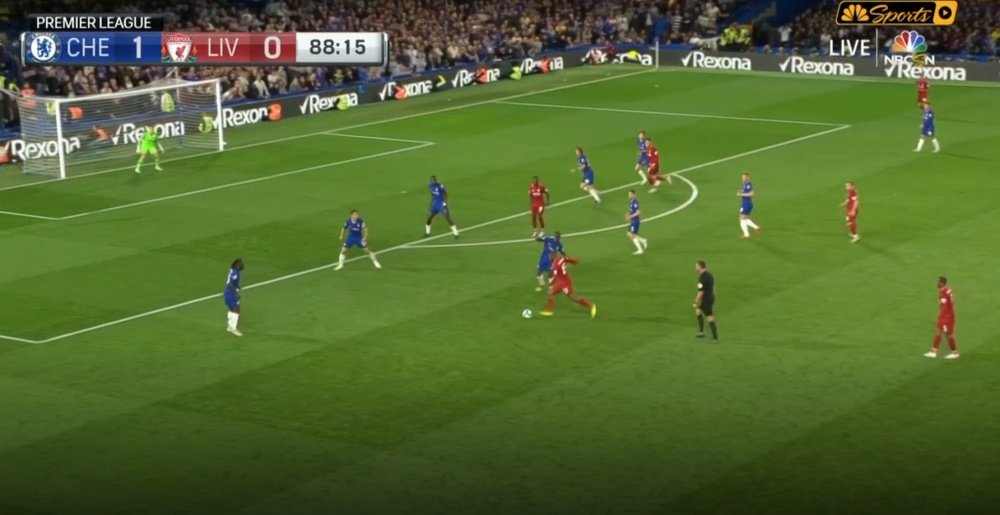 Sturridge scored his 50th career goal. Screenshot/NBC