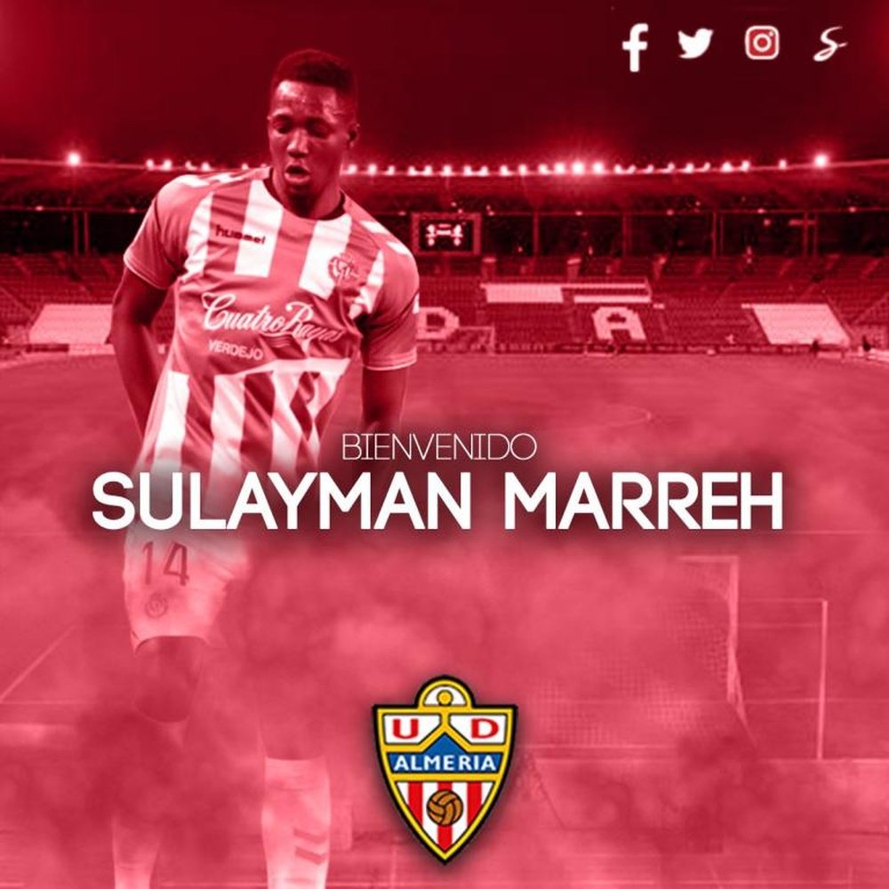 Sulayman jugará con el Almería hasta final de temporada. UDAlmería