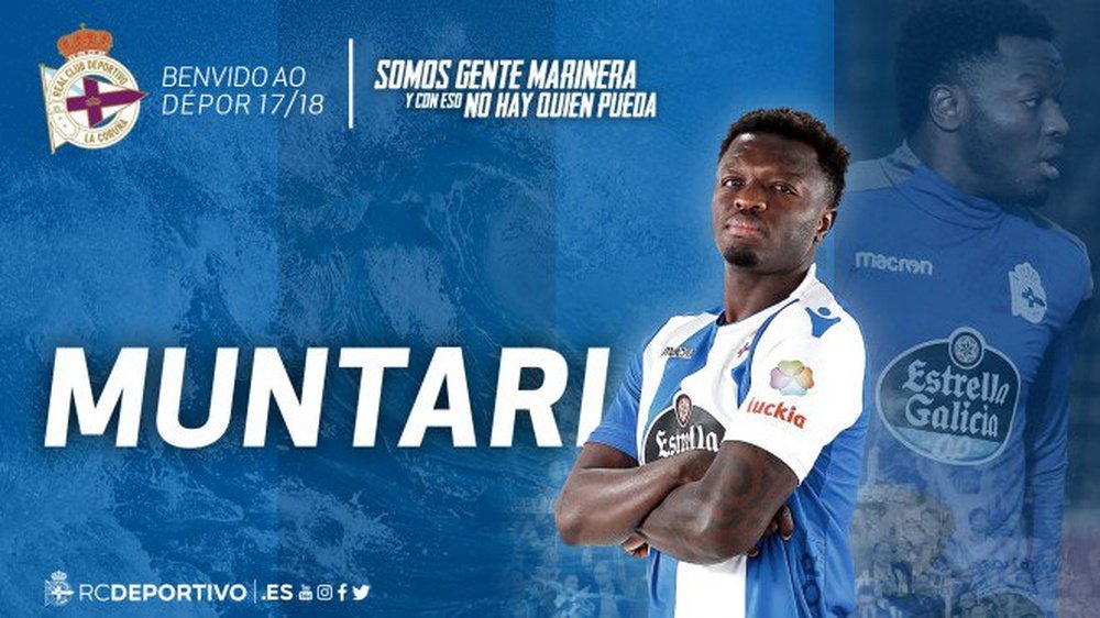 Sulley Muntari rejoint le Deportivo La Corogne. Twitter/RCDeportivo
