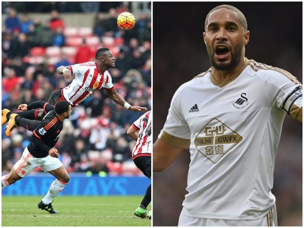 Sunderland's Lamine Kone and Swansea's Ashley Williams. BeSoccer