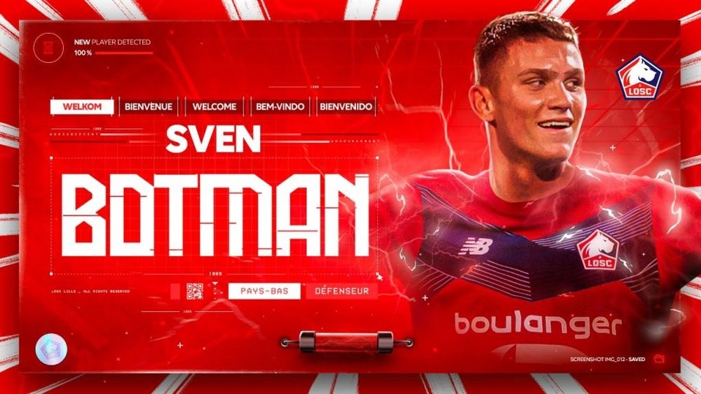 Sven Botman, nuevo jugador del Lille. LOSC