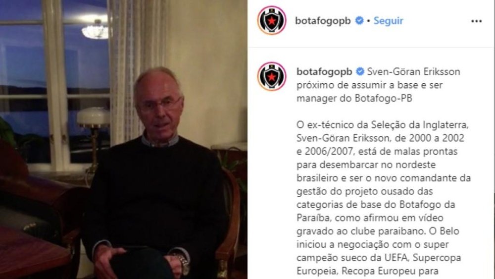 Uma lenda do futebol mundial no nordeste brasileiro. Instagram/botafogopb