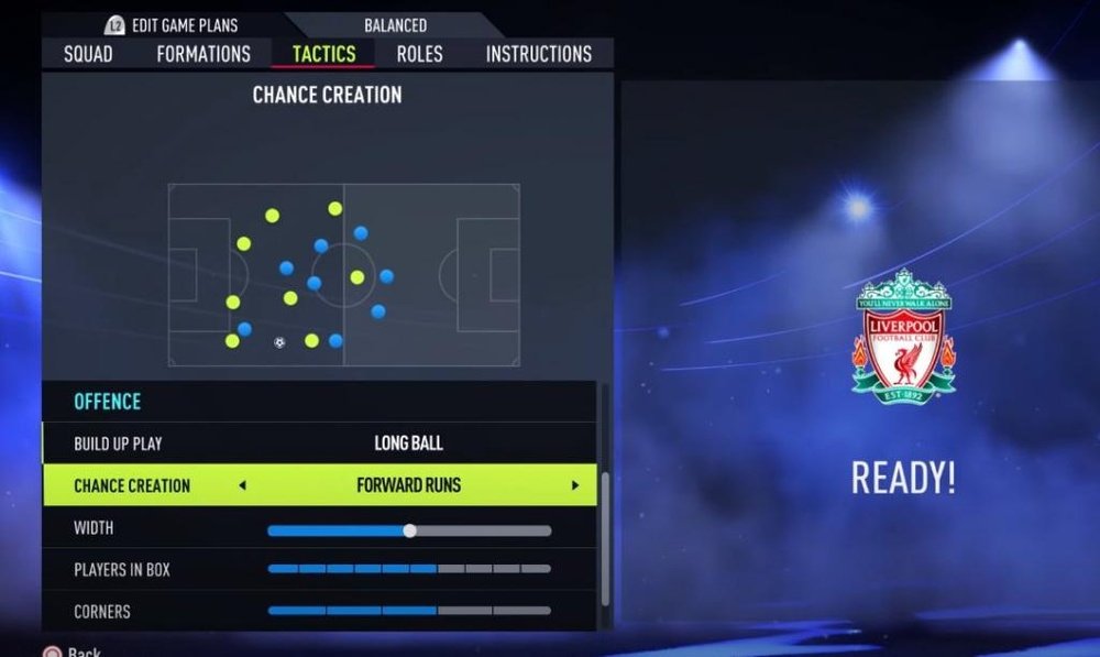 Tácticas 'Creación de oportunidad' de FIFA 22. EA Sports