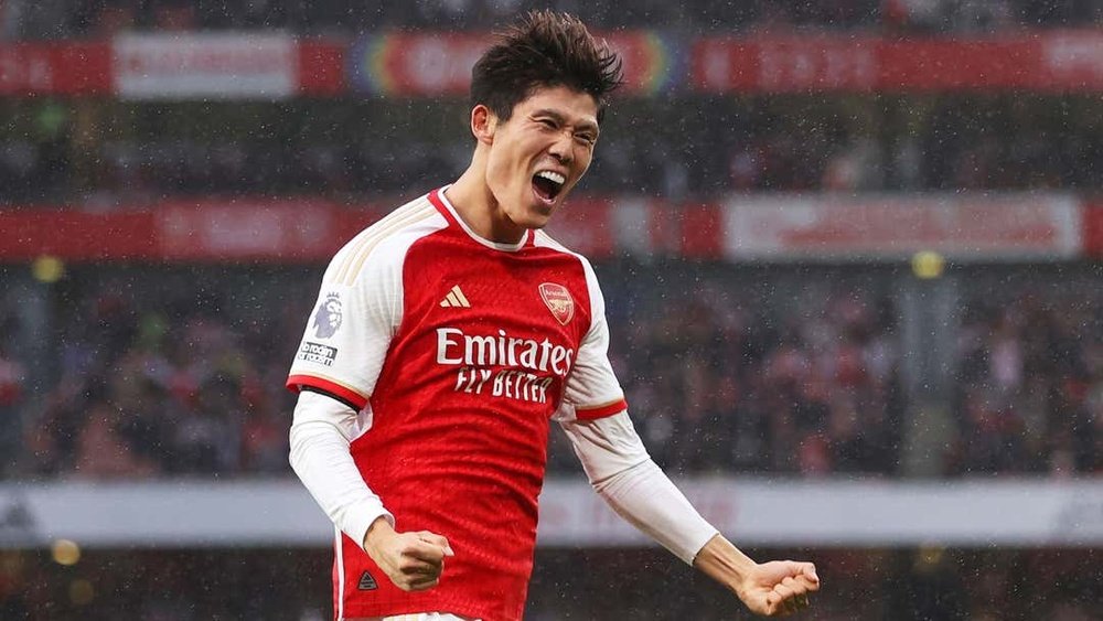 Takehiro Tomiyasu prolonge avec Arsenal. afp